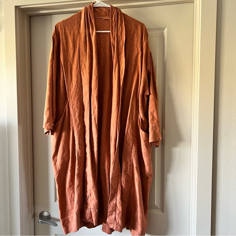 Elizabeth Suzann Linen Clyde Trench - Terra-ish